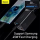 Зарядний пристрій Baseus 65 W PD 4 USB Quick Charge 4.0 3.0 Type C black - зображення 5