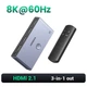 Перемикач HDMI 2.1 UGREEN CM624 8K Ultra HD DRR HDR 3D Grey (15604) - зображення 3