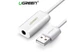 Зовнішня звуковая карта UGREEN US206 USB AUX USB to 3.5mm mini Jack White (30712) - зображення 2
