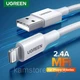 Кабель Lightning MFI UGREEN US155 для iPhone 2.4A 480Mbps 2м White (20730) - зображення 2