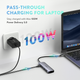 Концентратор USB-C Ugreen CM195 HUB 6в1 Type-C to HDMI/SDTF/USB 3.0x2/PD Space Grey (70411) - изображение 4