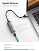 Мережевий адаптер 1000Mbps UGREEN USB 3.0 to RJ-45 Grey (50922) - зображення 3