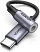 Переходник USB Type-C to 3.5 mm Ugreen AV161 с DAC chip аудиоадаптер для наушников Space Grey (80154) - изображение 1