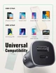 Автомобильное зарядное устройство Ugreen CD130 PD и QC3.0 20W Серый (30780) - изображение 4