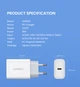 Зарядний пристрій USB-C PD 3.0 18 Вт Ugreen CD137 Qualcomm Quick charge 4.0 WHITE (60450) - зображення 9