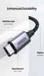 Кабель аудіо USB-C to 3.5 mm with Dac Chip Ugreen CM450 для iPhone, iPad Pro 2021, смартфон, автомобіля, навушників, стереосистем 3m Чорний (25108) - зображення 11
