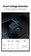 Автомобільний зарядний пристрій UGREEN CD229 для телефона Bluetooth FM Transmitter Black (80910) - зображення 6