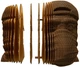 3D пазл-конструктор серия Cartonic 3D Puzzle Three Wise Monkeys Speak No Evil Три мудрые обезьяны: Не говорю о зле Картонный (CARTSPEAK) - изображение 3