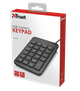 Клавіатура цифровая Trust Xalas, Black, USB, кутовий дизайн із 23 повнорозмірними низькопрофільними клавішами, 5 додаткових клавіш, 1,5 м (22221) - зображення 4
