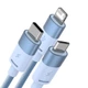 Кабель 3-в-1 Baseus StarSpeed One-for-three Fast Charging USB (Micro USB+Lightning+Type-C) 3.5A 1.2m голубой (CAXS000017) - изображение 2