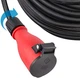 Розетка гумова Electraline 16A / 250V, із заземленням та кришкою, червоно/чорного кольору (55083) - зображення 3
