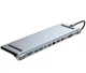 Хаб Док станция Deepfox-2003U2 12 в 1 USB Type-C концентратор для ноутбука 12 портов - изображение 1
