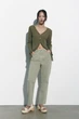 Джинсы Zara 6164/023/506 38 Хаки - изображение 1