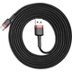 Кабель USB 2.0 AM-Type-C M Baseus CATKLF-U91 3м20V/3A 60W Red/Black - изображение 1