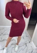 Жіноча вʼязана сукня CHERRY, колір Бордо розмір One Size - изображение 9