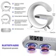 Настільна смарт лампа-нічник G-Smart RGB 15W Light Sound Machine з бездротовою зарядкою і Bluetooth-колонкою 3W оригінал біла - зображення 2