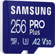 Карта пам'яті Samsung PRO Plus microSDXC 256GB Class 10 UHS-I U3 V30 + SD адаптер (MB-MD256KA/EU) - зображення 4