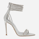 Sandały damskie z cyrkoniami Steve Madden Bonjour Sandal SM11002586-751 38 23.8 cm Srebrne (8720857106039) - obraz 1