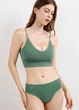 Эластичный комплект белья в рубчике Perfectly No Brand 973-46-48 Зеленый XL (46-48) - изображение 1