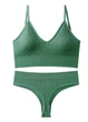Эластичный комплект белья в рубчике Perfectly No Brand 973-46-48 Зеленый XL (46-48) - изображение 5