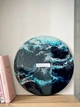 Подарунковий набір для створення картини у техніці "Рідкий акрил/Fluid art" + епоксидна смола + газовий пальник. Палітра: "Ocean Heart" 30(см) круг - изображение 2