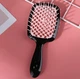Расчёска для наращенных волос, продувная Superbrush. Чёрная/кораловая - изображение 1