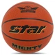 Мяч баскетбольный PU №7 STAR MIGHTY (PU, бутил, оранжевый) (BB4597_Помаранчевий) - изображение 1