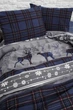 Комплект постельного белья First Choice Flannel Happiness Blue фланель 220-200 см синий - изображение 2
