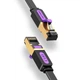Патч Корд Мережевий Кабель LAN Vention Cat7 Ethernet UFTP Flat Patch Cable RJ45-RJ45 | до 10 Гбіт/с | 10м | Чорний - зображення 4