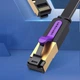 Патч Корд Мережевий Кабель LAN Vention Cat7 Ethernet UFTP Flat Patch Cable RJ45-RJ45 | до 10 Гбіт/с | 10м | Чорний - зображення 9