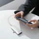HUB адаптер USB-A Baseus Lite Series 4-in-1 / USB3.0*4 / Type-C / длина кабеля 25 см. WKQX030002 white - изображение 9