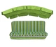 Комплект подушок для гойдалки eGarden Verrano 180x110x6 салатний тент 120x210 - зображення 1