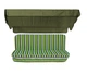 Комплект подушек для качелей eGarden Verrano 170x110x6 хаки тент 120x200 - изображение 1