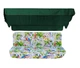 Комплект подушек для качелей eGarden Loros Rojo 170x110x6 темно-зеленый тент 120x200 - изображение 1
