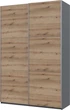 Шкаф купе Doros G-Caiser 2 ДСП 160х60х240 Графит Дуб Эвок (42005074) - изображение 2