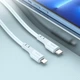 Кабель HOCO X97 Crystal color PD silicone charging data cable iP light blue (6931474799760) - зображення 4