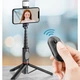 Монопод-штатив Q12S Selfie Stick Magic snapshot с подсветкой и Bluetooth кнопкой Трипод Селфи-палка Черный - изображение 2