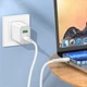 Кабель HOCO X97 Crystal color PD silicone charging data cable iP light gray (6931474799777) - изображение 4
