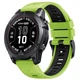Ремешок для Garmin Forerunner 970/ Forerunner 965/ Forerunner 955/ Forerunner 945/ Forerunner 935/ Forerunner 745 - Green - Black 22 мм QuickFit Silicone 010-700010-87 - изображение 2