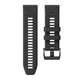 Ремешок для Garmin Forerunner 970/ Forerunner 965/ Forerunner 955/ Forerunner 945/ Forerunner 935/ Forerunner 745 - Black - Gray 22 мм QuickFit Silicone 010-700010-82 - изображение 2