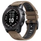 Ремінець для Garmin Forerunner 970/ Forerunner 965/ Forerunner 955/ Forerunner 945/ Forerunner 935/ Forerunner 745 - Brown - Graphite 22 мм QuickFit Silicone 010-700010-84 - зображення 2