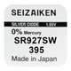 Батарейка серебрянно-цинковая Seiko 395 SR927SW (G7, 399), 1.55V, блистер - изображение 1
