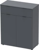 Комод Doros Рон 2 80 х 38 х 100 см 2 фасада 1 шухляда Графит (41516004) - изображение 1