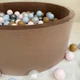 Детский мягкий сухой бассейн 100 см с шариками "Мокко" натуральные Эко материалы - изображение 3