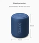 Беспроводная Bluetooth колонка SkyMaxx Sanag (X6S) Портативный музыкальный динамик Синий - изображение 3