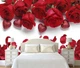 3D Фото Шпалери PHOTODECOR "Троянди з сердечками та пелюстками" - зображення 1