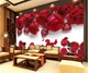 3D Фото Шпалери PHOTODECOR "Троянди з сердечками та пелюстками" - зображення 9