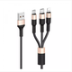 Мульти-кабель Hoco X26 Xpress 3-in-1 USB to Lightning, Micro USB, Type-C, 1м black - зображення 2