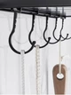 Полка для ванной из алюминия Fumei PLB-50cm (Hook and Rod) Черная - изображение 5