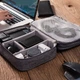 Сумка-органайзер для кабелей (проводов) и электроники Daily Travel Digital Bag (2 отделения) Серая - изображение 2